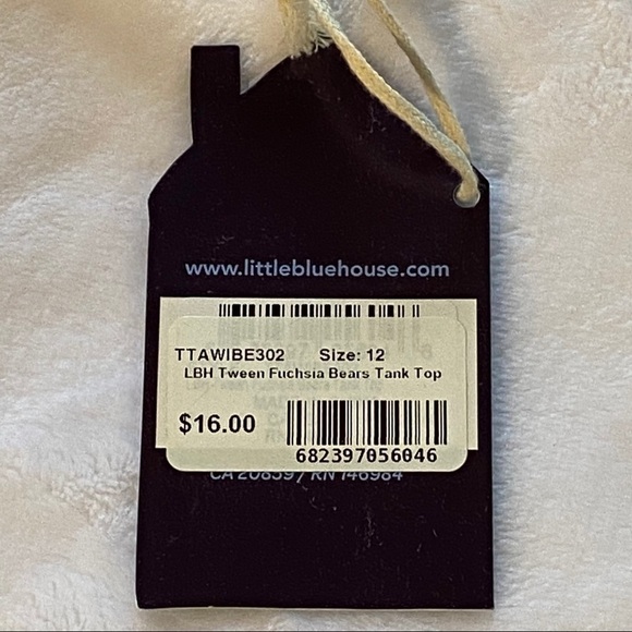 LBH by Hatley Tween Fuchsia Bears Tank Top Pink Size 12 - Picture 14 of 14